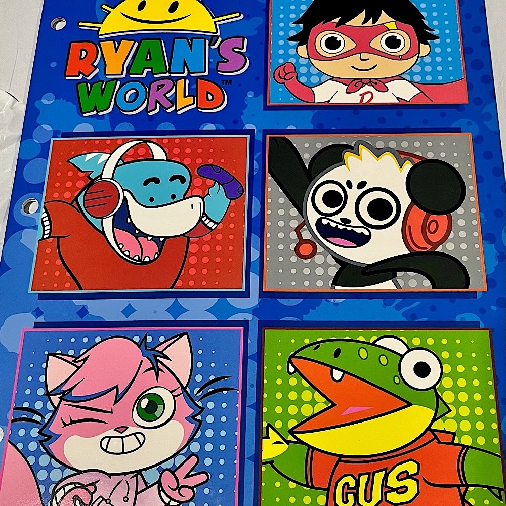 Ryan's World Folders 5 PIECE LOT NEW